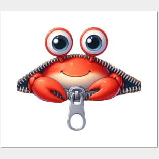 cute crab Posters and Art